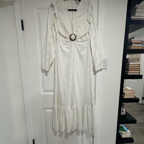 Gorgeous maxi dress, great detail, lined, sophisticated cut outs excellent cond. - Picture 1 of 8